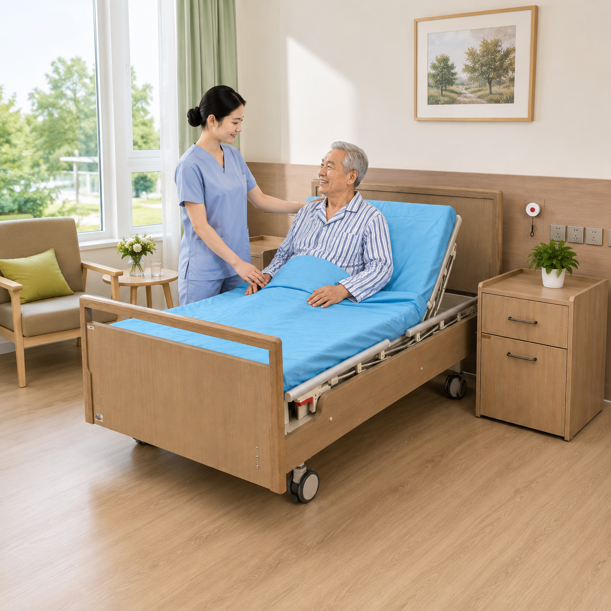 Electric Elderly Care Bed Designed for Senior Living Communities