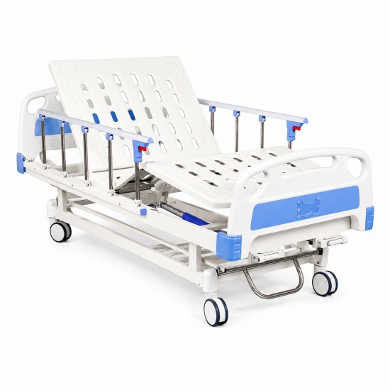 Manual Adjustable Patient Bed with Central Locking Brake