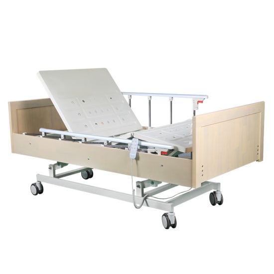 Electric Elderly Care Bed with Residential Wooden Design