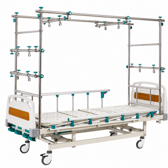 Three-Function Orthopedic Traction Bed with Independent Leg Positioning