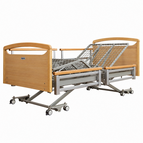Ultra-Low Electric Elderly Care Bed with Four Independent Safety Side Rails